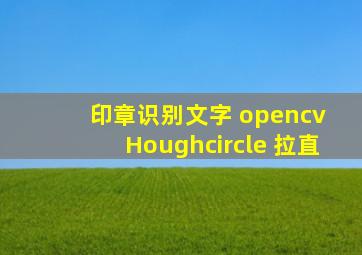 印章识别文字 opencv Houghcircle 拉直